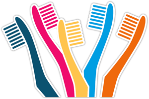 Toothbrushes Logo PNG Vector