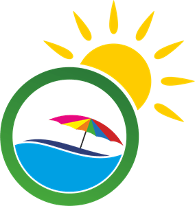Tourism Entertainment Beach Logo Vector