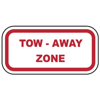 TOW AWAY ZONE TEXT SIGN Logo Vector