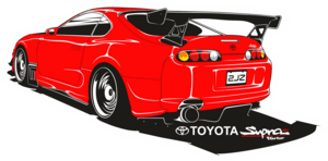Toyota Supra Mk4 Turbo Logo PNG Vector