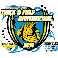 Track & Field Invitational Logo Vector