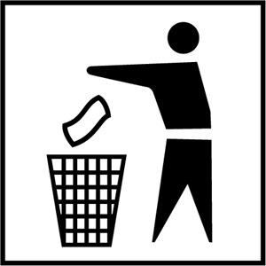 trash sign Logo Vector