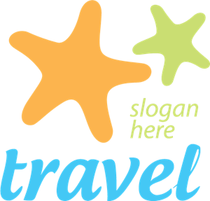 Travel Sea Star Logo PNG Vector