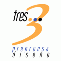 Tres, Buró de Preprensa y Diseno Logo PNG Vector