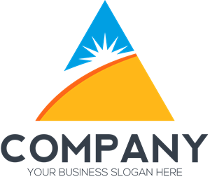 Triangle Sun Company Logo Vector
