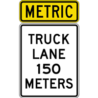 TRUCK LANE 150 METERS Logo Vector