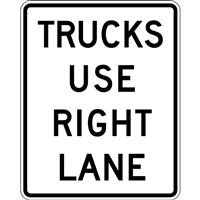 TRUCK USE RIGHT LANE Logo PNG Vector