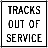 TRUCKS OUT OF SERVICE ROAD SIGN Logo PNG Vector