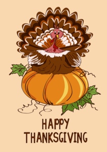 turkey bird sitting pumpkin Logo PNG Vector