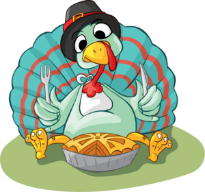 turkey eating pie Logo PNG Vector