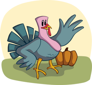 turkey waving character Logo PNG Vector