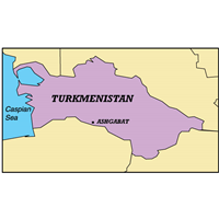 TURKMENISTAN MAP Logo PNG Vector