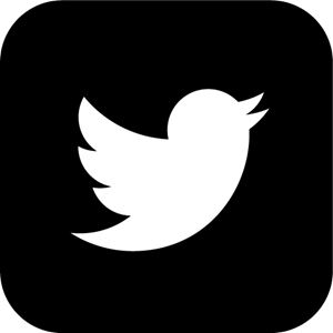 Twitter Square Black and White Logo PNG Vector