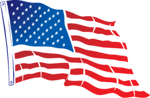 USA Flying Flag Logo Vector