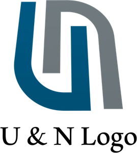 U N Alphabet Logo Vector
