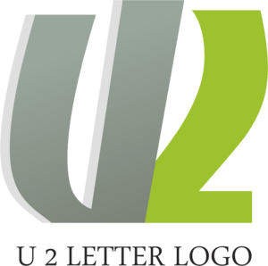 U2 Letter Logo PNG Vector