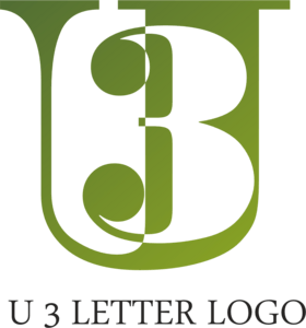 U3 Letter Logo PNG Vector