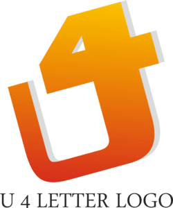 U4 Letter Logo PNG Vector