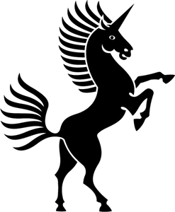 Unicorn Logo PNG Vector