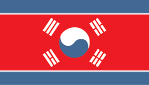 United Korean Flag Inspiration Logo Vector