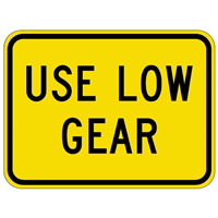USE LOW GEAR SIGN Logo PNG Vector