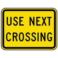 USE NEXT CROSSING SIGN Logo PNG Vector