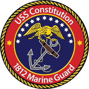USS Constitution 1812 Marine Guard Logo PNG Vector