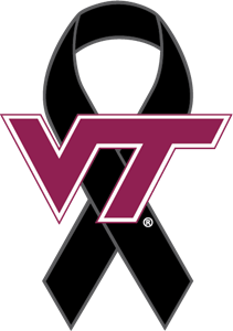 Virginia Tech VT Black Ribbon Logo PNG Vector