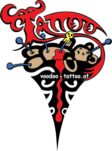 Voodoo Tattoo AT Logo Vector