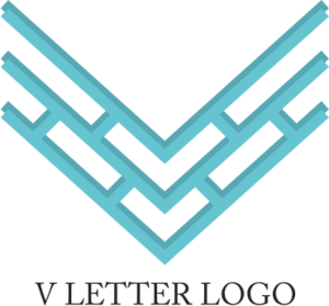 V Alphabet Design Logo PNG Vector