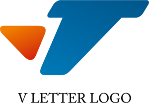 V Alphabet Logo Vector