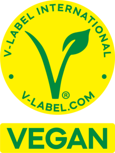 V-label Vegan Logo PNG Vector