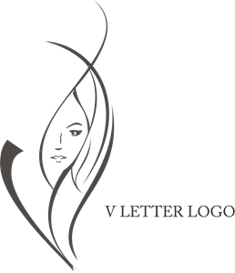 V Letter Beautician Logo PNG Vector