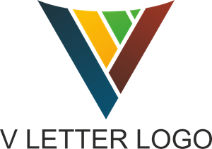 V Letter Fashion Colorful Logo Vector