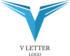 V Letter Speed Motion Logo Vector