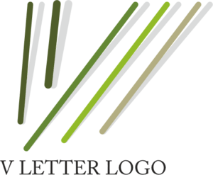 V Line Design Logo PNG Vector