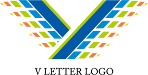 V Pixel Letter Logo PNG Vector