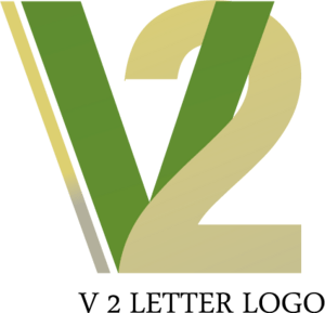 V2 Letter Logo PNG Vector