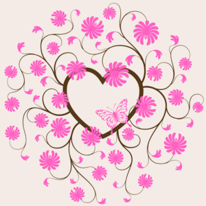 valentine day butterfly fly floral love Logo PNG Vector