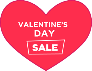 Valentine's Day Sale Logo PNG Vector
