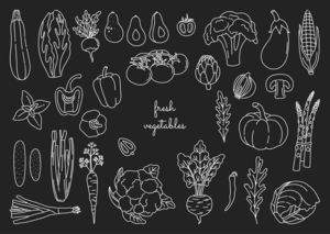 Vegetables Linear Logo PNG Vector