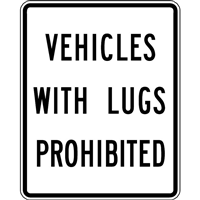 VEHICLES WITH LUGS ROAD SIGN Logo PNG Vector