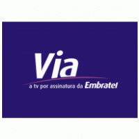 VIA EMBRATEL TV POR ASSINATURA Logo PNG Vector