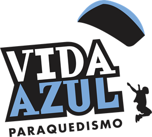 Vida Azul Paraquedismo Logo Vector