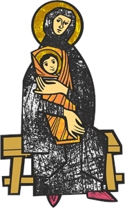 Virgen Liturgias de las Horas Logo Vector