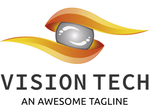 Vision tech 3d Logo Vector