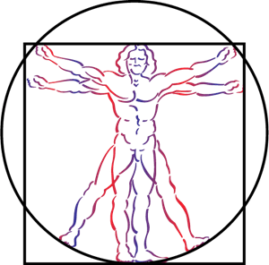 Vitruvian Man Logo PNG Vector