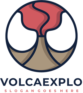 Volcano explosion Logo Vector