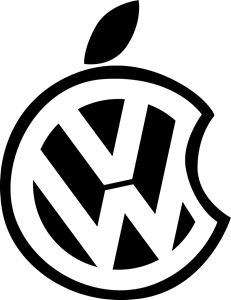 Volkswagen logo brand car symbol white design Vector Image