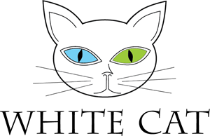 White Cat Logo PNG Vector
